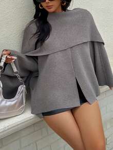 DEEKA Autumn/Winter New Arrival Oversized Shawl Collar Long Sleeve Short Knit Cardigan Spring - Brown - View 6