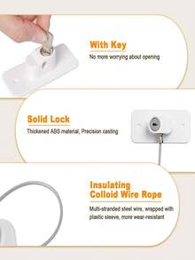 2pcs Window Locks, Self-Adhesive Window Restrictor Locks With Screws And Keys, Sturdy Locks To Prevent Home Window Locks From Falling Off