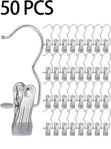 10/30/40 Pieces Of Stainless Steel Clothes Clip, Simple Stainless Steel Hook Clip,Stainless Steel Clips,Back To School Must Haves,Laundry Pegs With Hooks,(Coat) Hanger,Interior ,Portable Hanging Clothes Clip, Wardrobe Storage Racks, Clothes Hangers Easter Decorations, Mother's Day Clothing Spring Decorations, Holiday Decorations,Hanger Dress Pants Shoes Jeans Boots Skirt