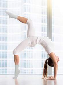 4 双防滑普拉提袜，带抓地力，适合瑜伽、芭蕾、赤脚锻炼