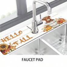 Armaturenabdeckungsmatte, Herbst/Halloween, Badezimmer Armaturenspritzschutz, feuchtigkeitsbeständige rutschfeste Armaturenablaufmatte, Küchenarbeitsplatten-Accessoires, Spülbeckenmatte, multifunktionale saugfähige Unterlage