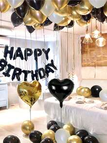 بالونات أرقام سوداء مقاس 32 بوصة، بالونات أرقام عيد ميلاد مخصصة باللون الأسود والأبيض والذهبي من اللاتكس، بالونات قلب أسود وذهبي مقاس 18 بوصة، مجموعة بالونات أحرف عيد ميلاد سعيد، مناسبة لحفلات عيد الميلاد والزفاف وحفلات استقبال المواليد وعيد الحب وحفلات العروس والحفلات ذات موضوع الفيونكة وديكور خطوبة العروس وعيد الميلاد والذكرى السنوية والعام الجديد وحفلات استقبال المواليد والتخرج والخطوبة وحفلات الزفاف