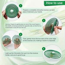 24/48/80 Aromatherapy Coils, Natural Wood And Plant Aromas, Lemongrass And Sandalwood Are Suitable For Outdoor, Living Room, And Terrace Use