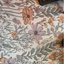 Tapete de mesa com estampa floral, design estético, mousepad, acessórios para mesa de escritório com borda costurada, mousepad XL antiderrapante, base de borracha, teclado, 35,4 x 15,7 polegadas, tapete de mesa para e-sports para escritório e casa. (Lotes diferentes podem resultar em variações de cor.)