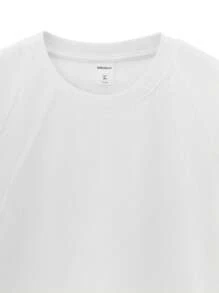 INFLATION 2025春夏新款美式解构拼布短袖T恤，美式街头风格重磅上衣 - 白色 - 查看 7