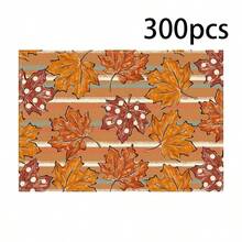 1/2/4/6 Pieces Of Autumn Polyester Placemats - Maple Leaf And Pumpkin Pattern Watercolor Design, 30x45 Cm, Machine Washable Table Mat, Suitable For Thanksgiving, Autumn Kitchen And Dining Decoration, Rural Seasonal Tableware, Autumn Table Decoration, Thanksgiving Plate Arrangement, High-Quality Fabric, Home Entertainment Decoration. - Multicolor - View 30