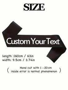 1pc Customized Text Satin Ribbon, Personalized Slogan Ribbon, Customized Birthday Ribbon, Can Be Customized For Single Party Ribbon, Ideal Gift For Him, Ideal Graduation Gift For Her - Multicolor - View 8