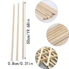 5/10pcs 50cm Bamboo Garden Stakes, Wooden Plant Support Sticks For Indoor & Outdoor Plants, Potted Climbing Plants, Crafts & DIY Projects, Natural Material - 50cm - View 12