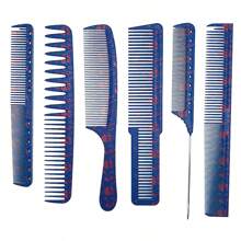 6 件套理发梳，沙龙专业理发梳，带凹槽的理发顺发梳，返校、旅行度假必备品，女士发饰 - 彩色 - 查看 2