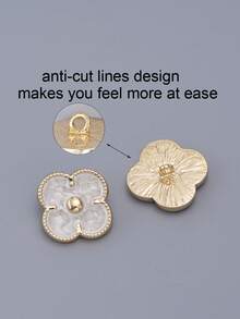 Bộ 6 nút kim loại thủ công họa tiết hoa cổ điển, thích hợp cho áo sơ mi, áo len cardigan, váy, váy cưới, bộ vest, nút kim loại thời trang đa năng, bó hoa tự làm, hộp, giày dép, hộp quà trang sức, phụ kiện thủ công mỹ nghệ - Nhiều màu - Xem 11