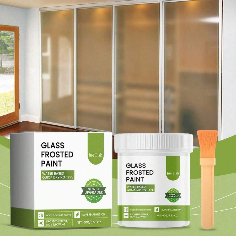 哑光磨砂玻璃漆，办公室遮光浴室玻璃隐私涂层，磨砂玻璃漆