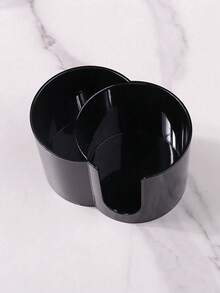 1个透明棉签盒，浴室收纳盒，双隔层棉签和化妆棉收纳盒，梳妆台棉签、化妆棉、牙线收纳盒 - 彩色 - 查看 9