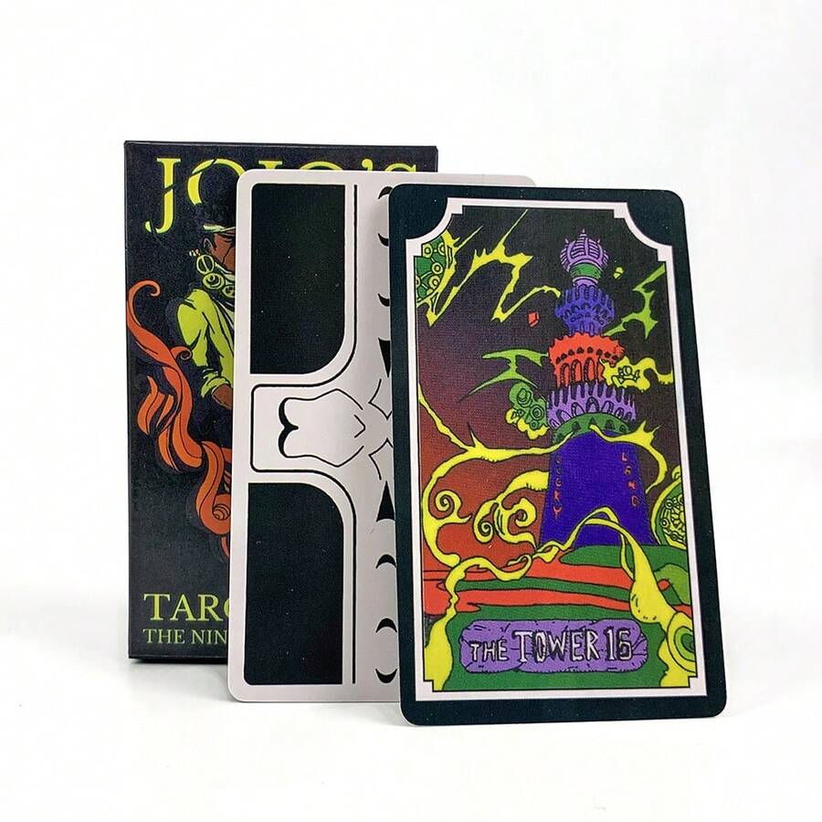84 piezas/set Tarjetas de tarot de aventura extraña de Anima Jojosinización tablero de cubierta Juegoinación entretenimiento fiesta prop regalo - Multicolor - Ver 1