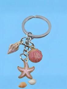 An Ocean-Style Keychain, Fashionable And Simple, With Starfish + Conch + Shell Pendants, Suitable As A Multi-Functional Accessory For Car Keychains And Women's Bag Keychains, Etc. Car Accessories Cute Goth Y2k Halloween Accessories Teachers Day Christmas Gift Ideas Bag Lanyards With Id Holder Car Accessories Bag Charms