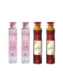 Lattafa Yara&Ameerat Al Arab Air Freshener 4*300ML Home Fragrance - Yara*2+Ameerat Al Arabe*2 - View 1