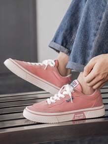 Men Canvas Shoes, Spring New Thick Bottom Increased Height Anti-Slip Soft Bottom Comfortable Lightweight Men Shoes, Low-Top Round Toe Lace-Up Outdoor Sports Street Fashion Casual Sneakers, Large Size 46 Daily Commute Versatile