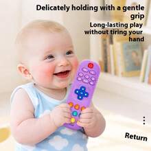 Suitable For Newborns 0-12 Months Baby Teething Toys - Baby TV Remote Control Shaped Baby Toys - Baby Teething Toys Suitable For Boys And Girls, Easter Basket Filler, Remote Control, Baby Supplies, Christmas & Halloween Gifts - Multicolor - View 5