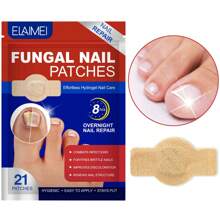 Sterke nagelstrips - 1 verpakking 21 stuks, 2 verpakkingen 42 stuks, 3 verpakkingen 63 stuks - 8 uur nachtelijke nagelverzorging - Schimmelnagelstrips voor de gevoelige huid, eenvoudig aan te brengen