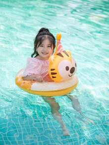 1 chiếc phao bơi cho bé, đồ chơi dưới nước hình vịt vàng bơm hơi, vòng tròn nổi có tay cầm, phao bơi trẻ em. - Nhiều màu - Xem 6