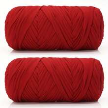 1/2 件优质 T 恤纱线，400 克（200 克 * 2），2 包优质高弹力编织碎布纱线，高弹力绳纱，纱线，钩针纱线，优质高弹力编织碎布纱线，适用于手工编织袋、篮子、地毯、鞋子、家居装饰和 DIY 工艺品，有多种颜色可供选择。 - 彩色 - 查看 30