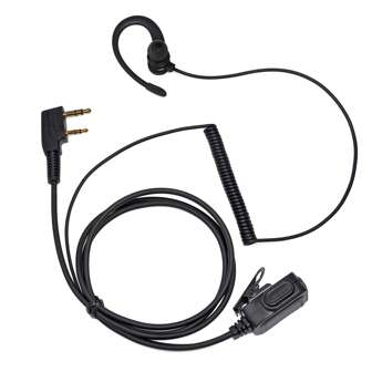 HYS Two Way Radio Walkie Talkie Earphones,C-Shaped Ear Hooks,Soft And Comfortable,Red Earplug Design For A More Beautiful Look,Two Way Radio Earpiece With PTT Microphone Compatible With Baofeng Jianlin Puxin Linton Weierwei Wouxun Walkie Talkies