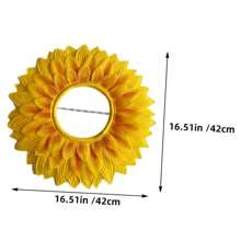 1 套向日葵头饰服装，绿叶手套 + 向日葵面罩，有趣的表演道具，向日葵帽子，黄色花朵头饰，适合化妆舞会、舞蹈表演、节日游戏，成人尺寸 - 黃色 - 查看 2