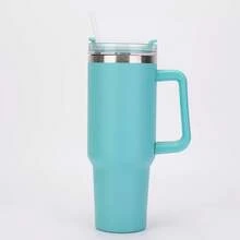 1 件 40 盎司不锈钢保温水瓶，带盖和吸管，可保温或保冷，适合户外露营、公路旅行，是女士返校的绝佳礼物 - 彩色 - 查看 17