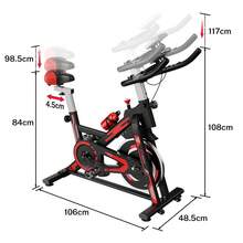 GartistGo Indoor Magnetic Exercise Bike With Sliding Flywheel, LCD Display And Heart Rate Sensor,  Gym Equipment