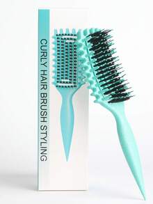 Curl Defining Brush For Curly, Coily, Wavy & Straight Hair – Anti-Frizz Detangling And Styling Hair Brush, Smooths And Defines Curls, Reduces Breakage, Dual-Use For Wet And Dry Hair, Lightweight And Travel-Friendly, Ideal For Daily Use, Gym, Travel, Home, Or Salon Hair Styling, Comfortable Non-Slip Handle For Better Control,Back To School,Travel Holiday Essentials,Hair Accessories For Women - Multicolor - View 8