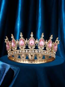 1 pièce Élégante couronne baroque de reine, diadème de mariée, coiffe de fête, cadeau de vacances, couronne florale, accessoire de cheveux de princesse, accessoires de cheveux de mariage - Multicolore - Voir 23