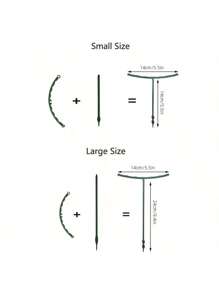 Halbkreisförmiger Blumentopf-Rankgitter aus Kunststoff, grüner Kunststoff Pflanzenkäfig und Stütze - mehrstöckiges doppelstöckiges Blumenregal für den Garten, für Kletterpflanzen, Krabbenorchideen, Efeu - Anti-Sturz Blattschutz, Kunststoff Orchideen- und Sonnenblumen-Stützstäbe