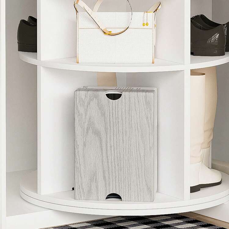 360° Revolving Shoe Rack Tower, 7-Tier Rotating Organizer With High Bottom For Boots, Freestanding Storage Holds 28 Pairs, Space-Saving For Small Closets & Entryways, Sturdy Easy Assembly - White - View 7