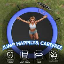 10FT Outdoor Tranpoline For Kids And Adults,Tranpoline Weight Capacity 440LBS With Safety Enclosure Net, Backyard Tranpoline For Family - Out Net - View 7