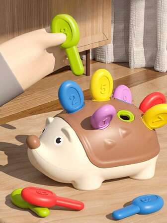 1 Set de juguete de entrenamiento con forma de cobertura de ABS - Mejora la coordinación mano-ojo, la resolución de problemas y el pensamiento crítico - Enseña colores y números - Adecuado para la interacción entre padres y madres, juguete para educación temprana, regalo para fiesta de cumpleaños de bebé