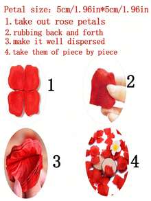 1000 piezas/100 piezas Pétalos de rosa Simulated, tela non-Woven , pétalos apilados, flores sueltas - Multicolor - Ver 10