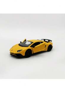 Lamborghini 1:36 比例压铸兰博基尼 Aventador - 哑光黄色，后轮驱动，滑行平稳，可开启车门，精细复制，适合男孩和女孩的玩具，收藏品和装饰品，圣诞节、万圣节、生日礼物 - 啞黃 - 查看 8