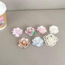 3D 花形手机支架，可扩展粘合式手机支架，桌面支架，兼容 、Android 手机，生日、家人、朋友礼物，推拉式手机握柄手机配件 - 彩色 - 查看 6