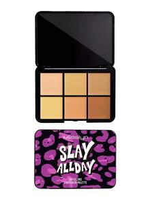 MISSLYN 1Pc SIX COLORS CONCEALER PALETTE, 6-Color Full Coverage Concealer & Color Corrector Palette With Brush, Face Concealer & Corrector, Party/Y2K/Daily, Soft Glam/Natural Glow/Long-Lasting, Concealer, Halloween Makeup - #01 - View 8