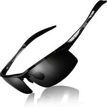 DUCO Mens Sports Polarized  UV Protection  For Men 8177s - A Black Frame Gray Lens - View 12