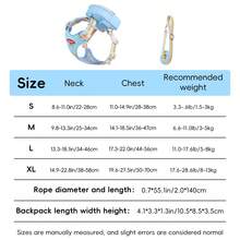 1 Set 3-In-1 Multifunctional Pet Chest Harness, Outdoor Walking Leash For Small/Medium Dogs, Adjustable Non-Choke Breathable Chest Strap With Detachable Pouch For Waste Bags - Blue - View 7