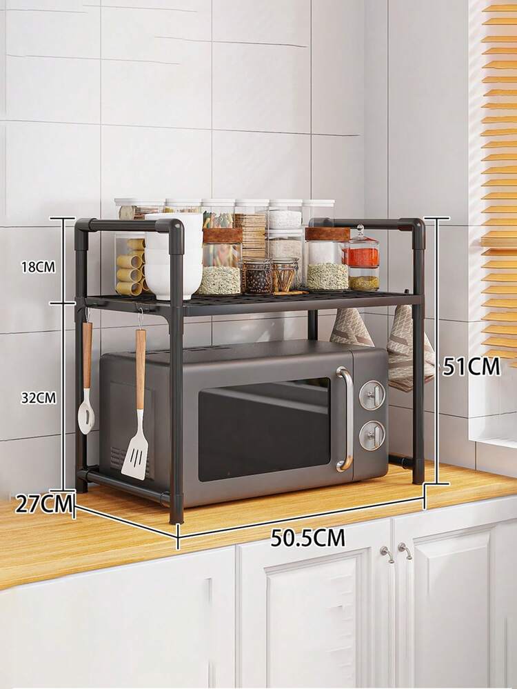 1 Giá để lò vi sóng chịu lực, Giá đựng gia vị nhà bếp nhiều tầng, Đồ sắp xếp gia đình, Đồ nấu nướng & Đồ dùng lưu trữ - Nhiều màu - Xem 12
