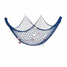 1pc Nature Fish Net Wall Decoration, Ocean Themed Wall Hangings Fishing Net Party Decor For Pirate Party,Wedding,Photographing Decoration Room Decor Bedroom Decor Home Decor
