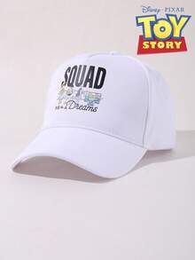 Disney 1 件官方授权正版玩具总动员外星人卡通印花男女通用棒球帽，可调节男女通用户外防晒休闲帽，适合春季、秋季、旅行、海滩、Y2K 风格可爱卡通青年返校帽 - 彩色 - 查看 2