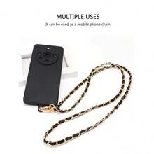1Pc 120cm Long PU Leather Bag Strap For Crossbody Shoulder Bag Strap Replacement Accessories For Handbags 8mm Wide Bag Chain,Mobile Phone Neck Hanging Chain - Multicolor - View 4