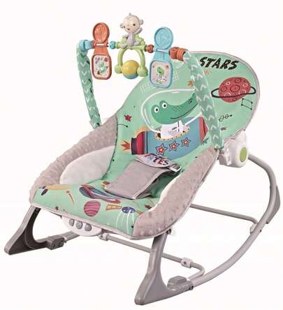  Cadeira de balanço musical BABY SPA Chipolino-Verde. Entrega em 24/48 horas.