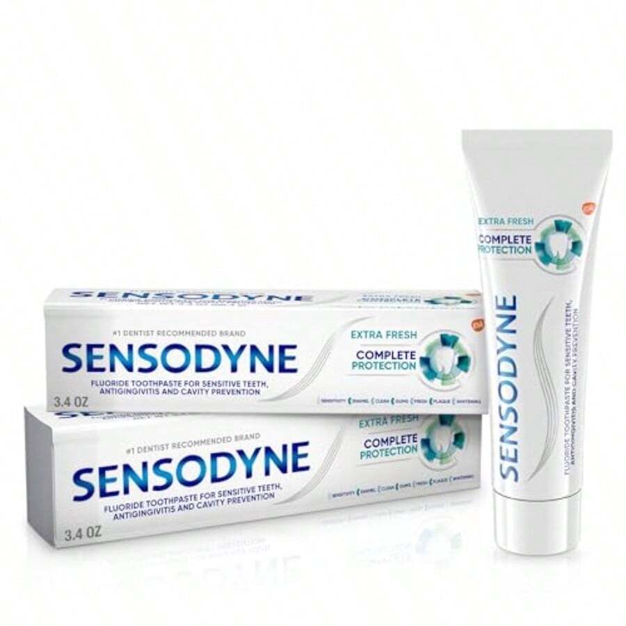 Sensodyne Complete Protection Sensitive Toothpaste For Gingivitis Sensitive Teeth Treatment Extra Fresh 3.4 Ounces Pack Of 2 - 特鮮 - 查看 1