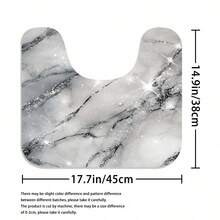 4pcs Black Split Curtain Shower Curtain Trim, Beautiful Housewarming Gift Modern Home Decor, Waterproof Shower Curtain And Toilet Floor Mat Three-Piece Set With 12 Shower Curtain Hooks Home Bathroom Decor Summer Bathroom Accessories Back To School - 彩色 - 查看 9