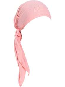 Womens Turban Chemo Hat Scarves Slip-Pre-Tied Headwear Bandana Sleep Hair Coverhalloween - 粉色 - 查看 3