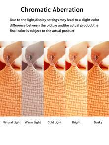 1 件提花沙发套，客厅短毛绒沙发套，宠物弹力沙发套，家居装饰 - 橘色 - 查看 7