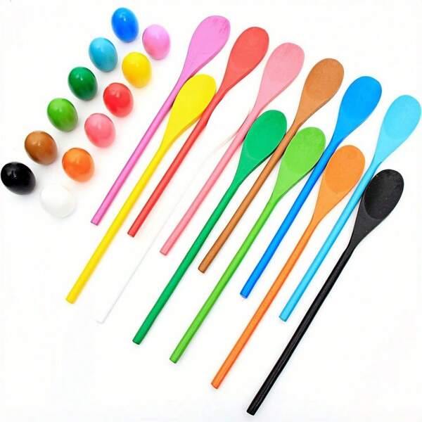 4/6/12pcs Wooden Spoon Holder Egg Balance Trainer, Sensory Integration Game For Family Carnival, Party Activities